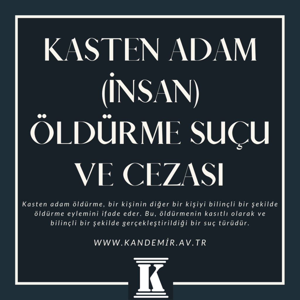 Kasten Adam (İnsan) Öldürme Suçu ve Cezası, 2023, 2024, 2025